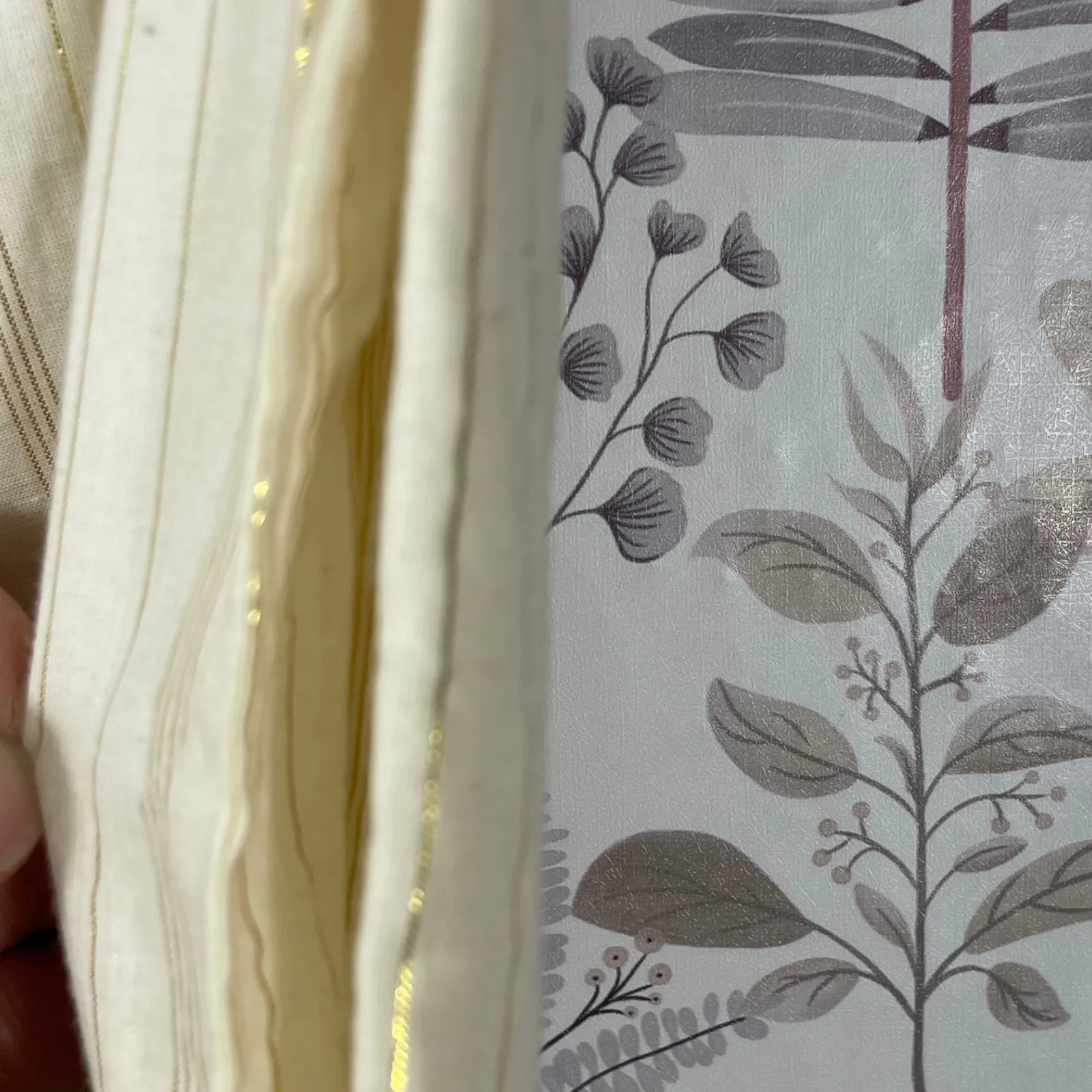 Dress Naoo Gold Stripe Wide Leg Palazzo Pants Crochet Lace Hem‎ Cotton Boho L Size L - Image 6