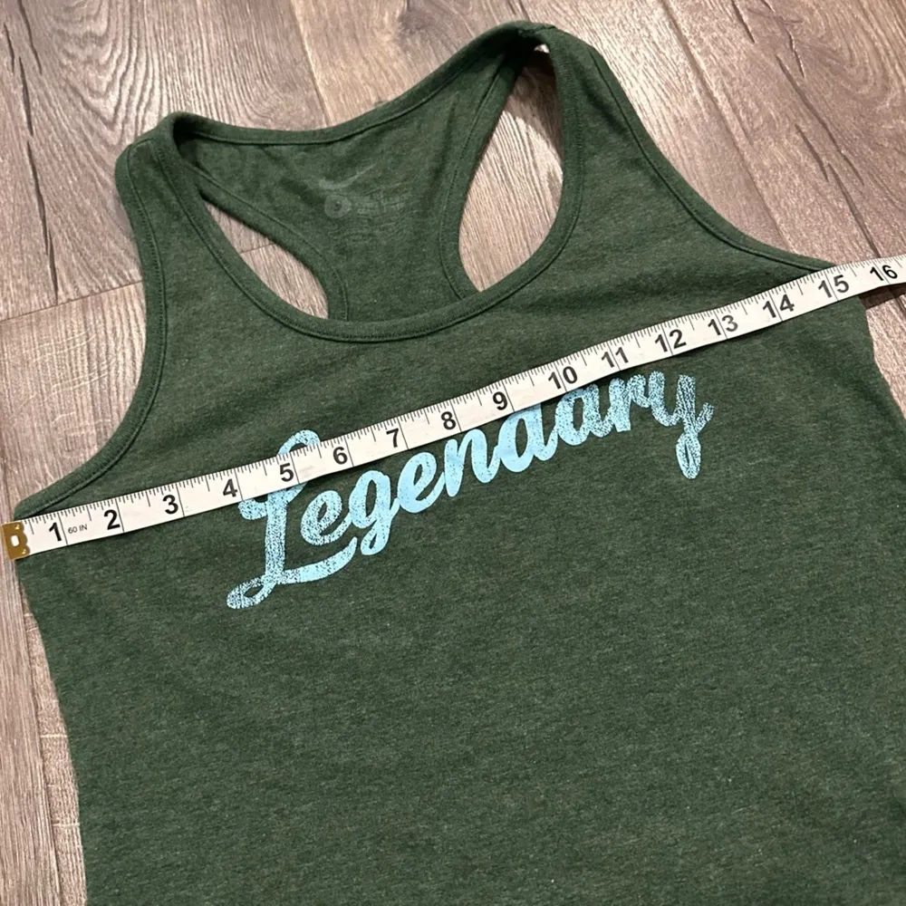 NIKE Racerback Tank Top Women's Legendary Slim Fit Forest Green Workout S Cotton - Image 8