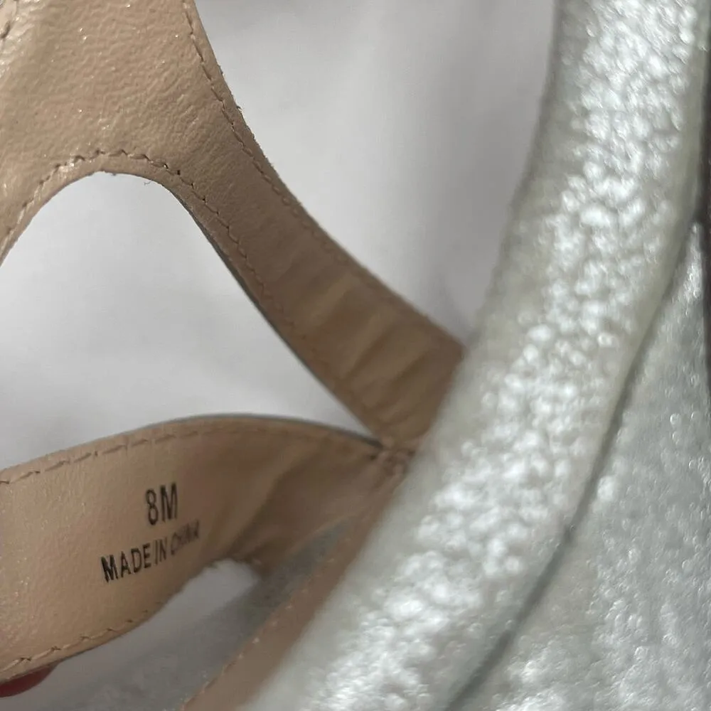 PELLE MODA Heels Size 8 Onora Platform Silver Rhinestone Crystals Strappy Ankle - Image 11