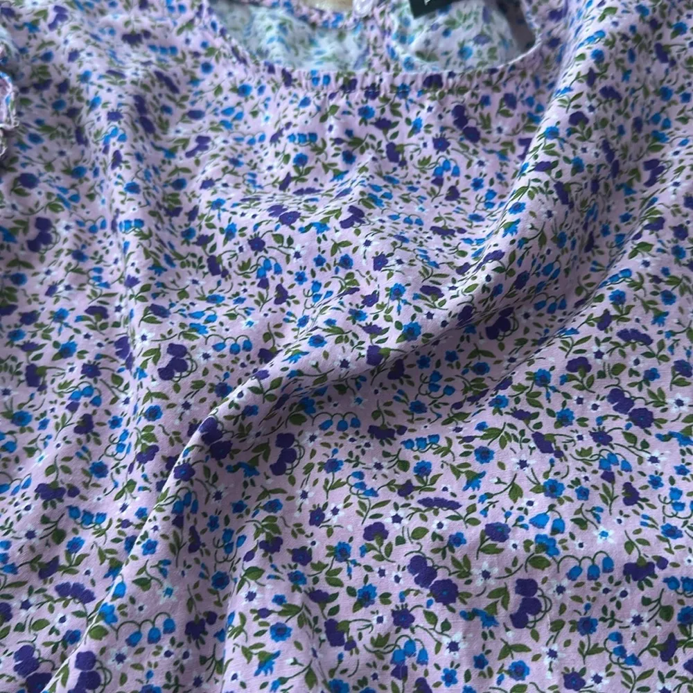 TUCKERNUCK pomander place mollie floral puff flutter sleeve cotton spring blouse - Image 3