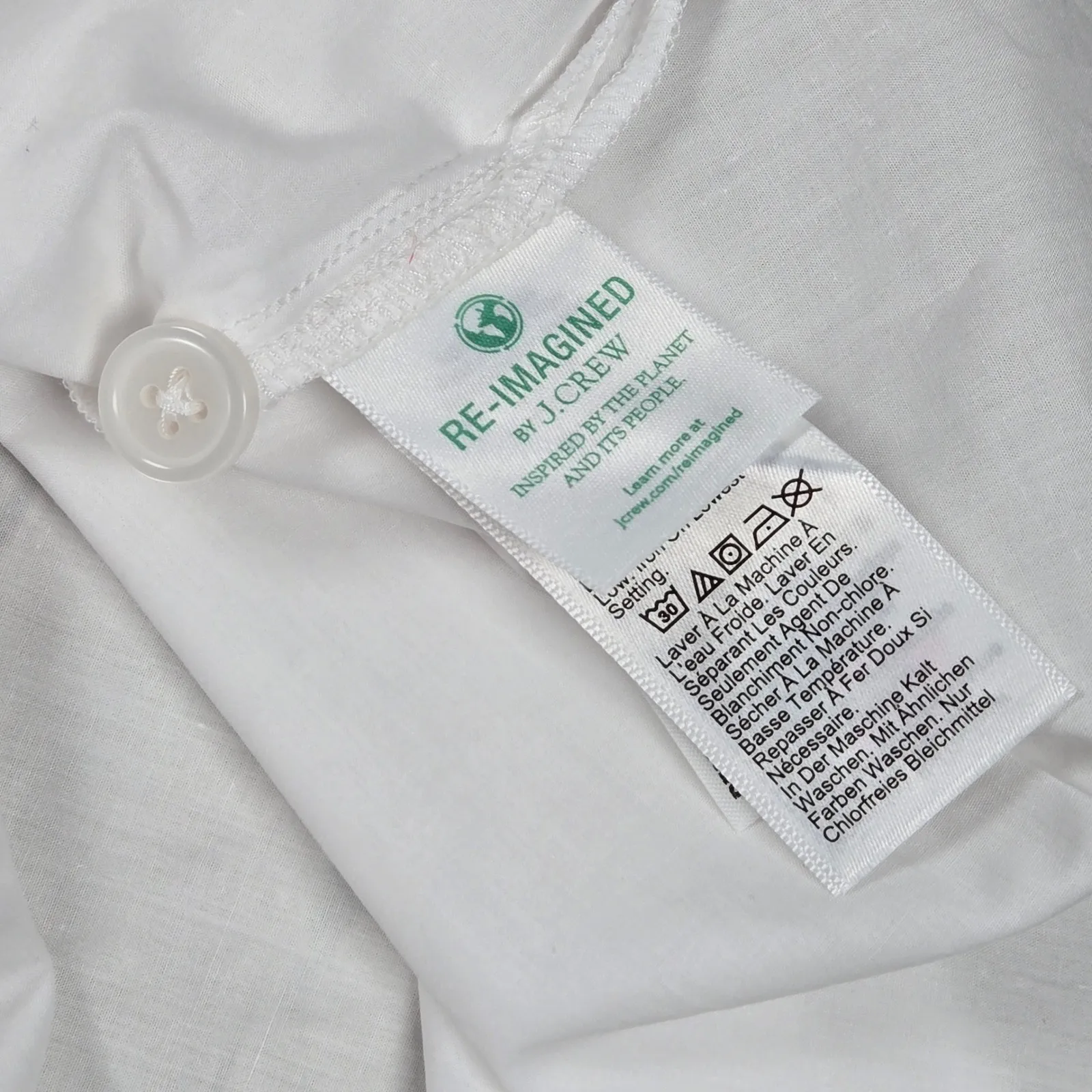 J. Crew White Gamine Button Up Short Sleeve Shirt in Cotton Poplin 14 NWT - Image 4