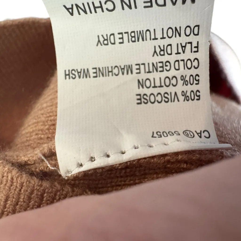 Petal & Pup - NWT Nate Two-Tone Knit Midi Sweater Dress Beige & White Sz M - Image 8