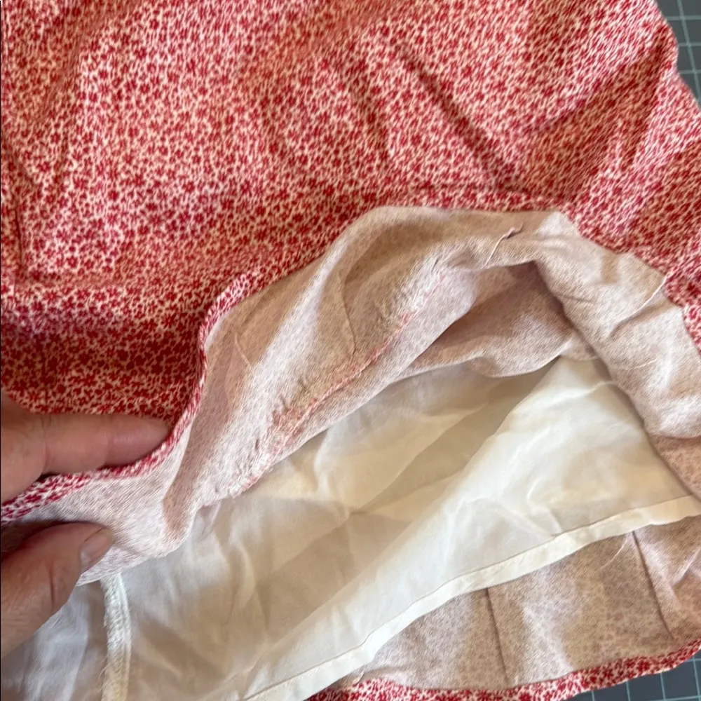 Abercrombie & Fitch red Mini A-Line Skirt Set top size S bottom size M - Image 5