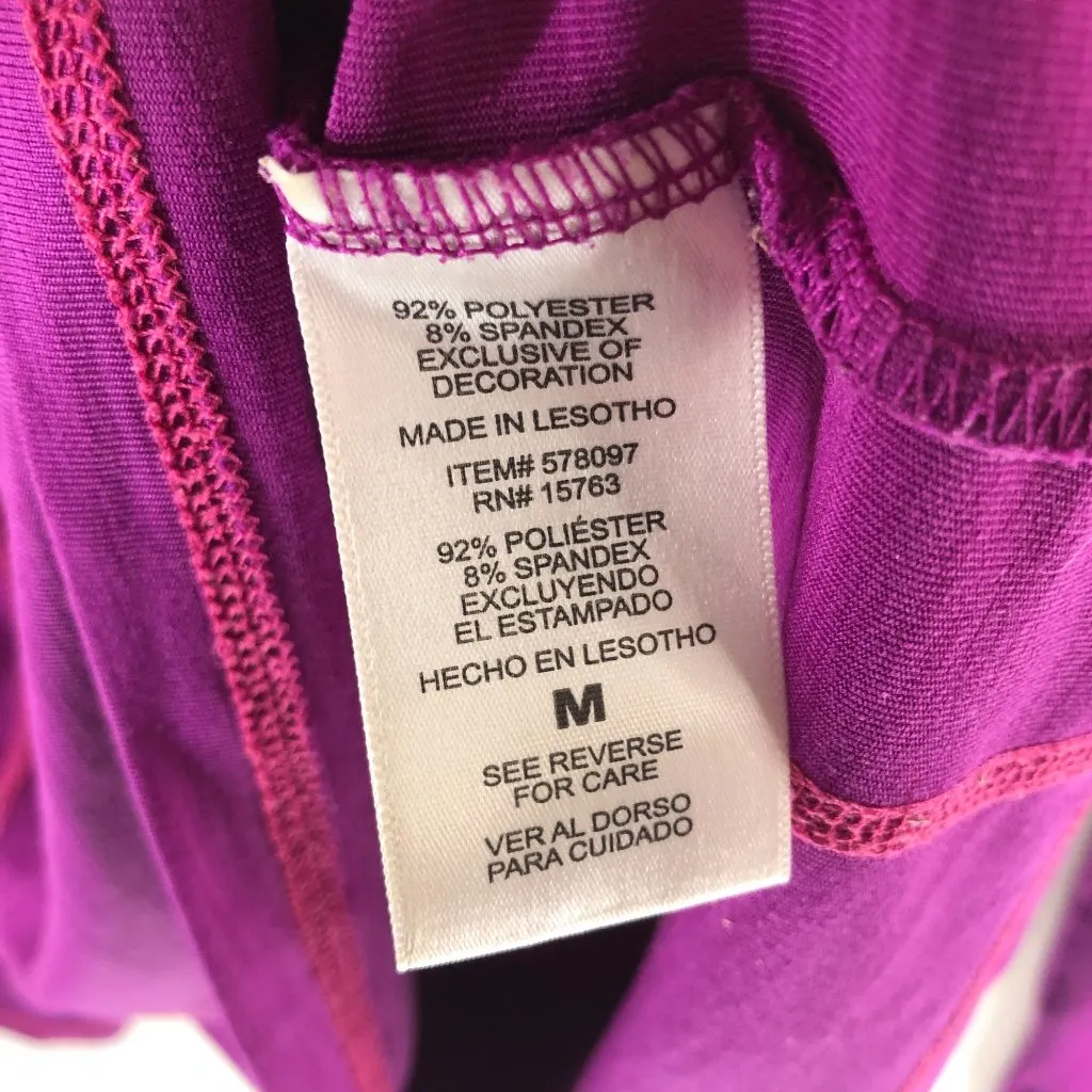 Champion Elite Womens Athletic Top Long Sleeve Thumbholes Purple M - Image 4