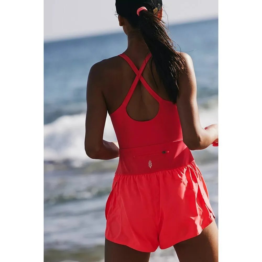 FREE PEOPLE Movement Righteous Runsie in Electric Sunset Size Small NWT - Image 13