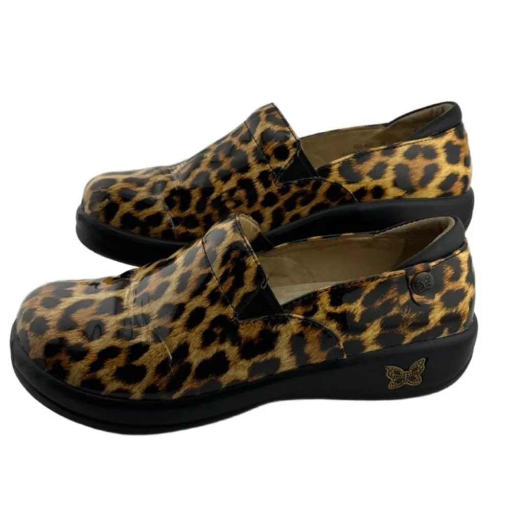 Alegria Keli Leopard Print Patent Slip-On Comfort Shoes | Women’s 38 (8–8.5) - Image 2
