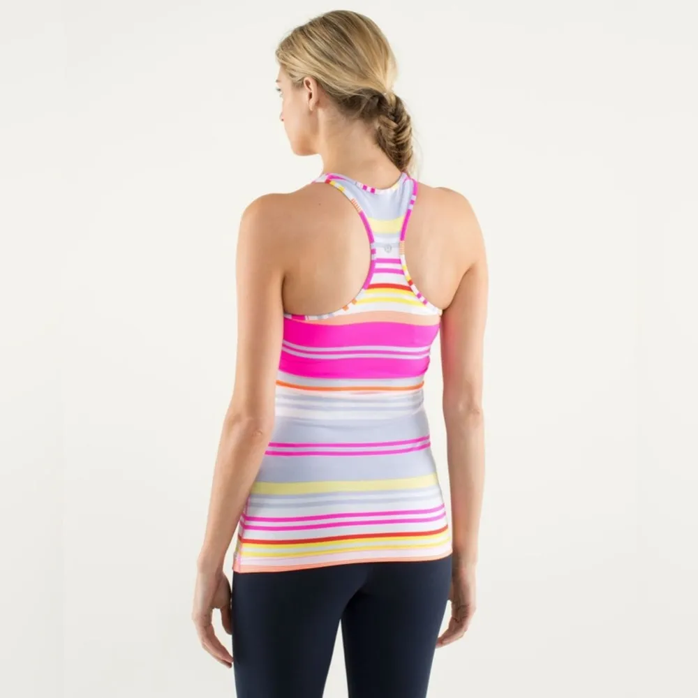Lululemon Cool Racerback
Groovy Stripe Multi Tank Size 6 EUC - Image 2