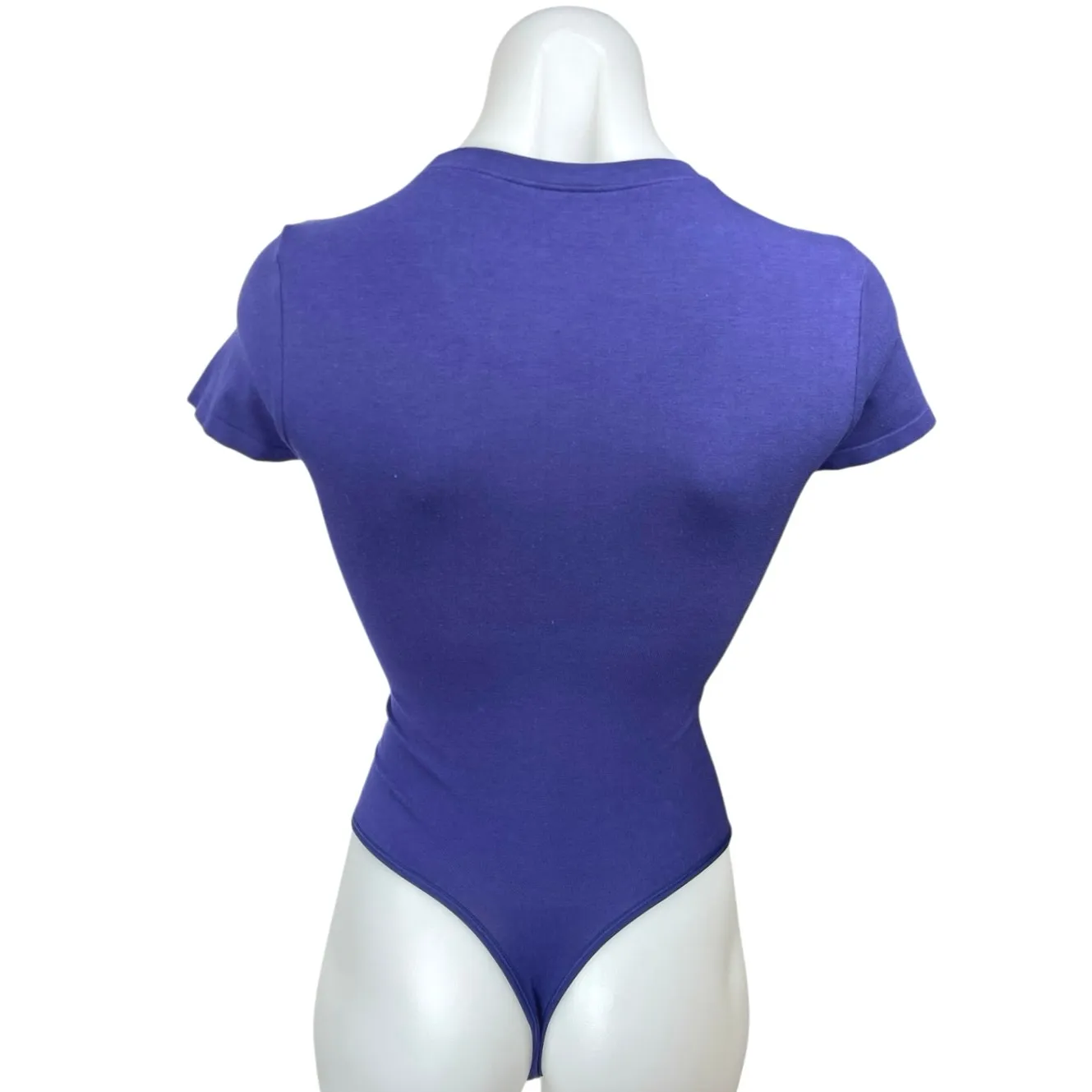 Yummie Women's Blue Short Sleeve Crew Neck Slim Tee T - Image 2