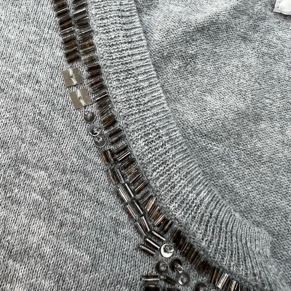 American Eagle Outfitters Beaded Cropped Dolman Sweater M - Image 6