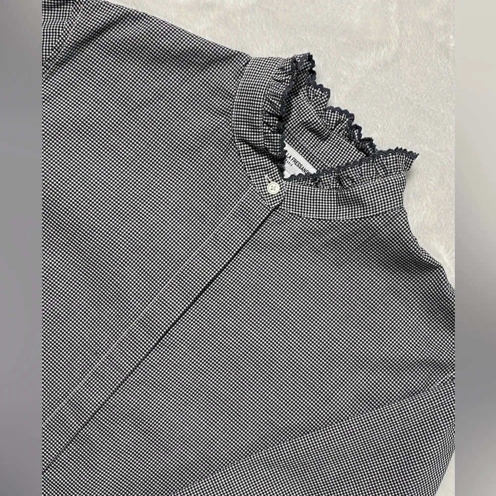 Ines de La Fressange Uniqlo Button Down Top Blue - Image 6