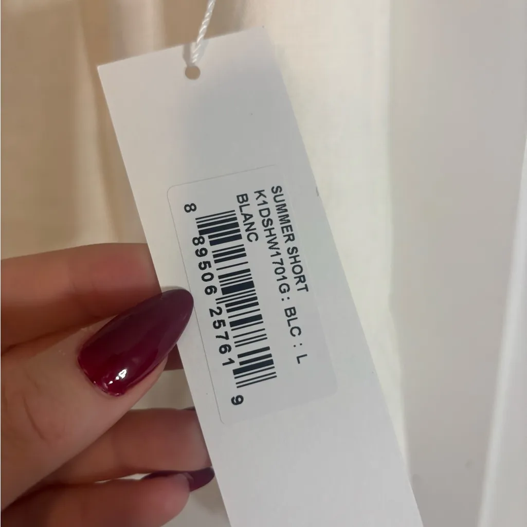 Bishop + Young Anthropology white Linen Summer Shorts size L NWT - Image 5