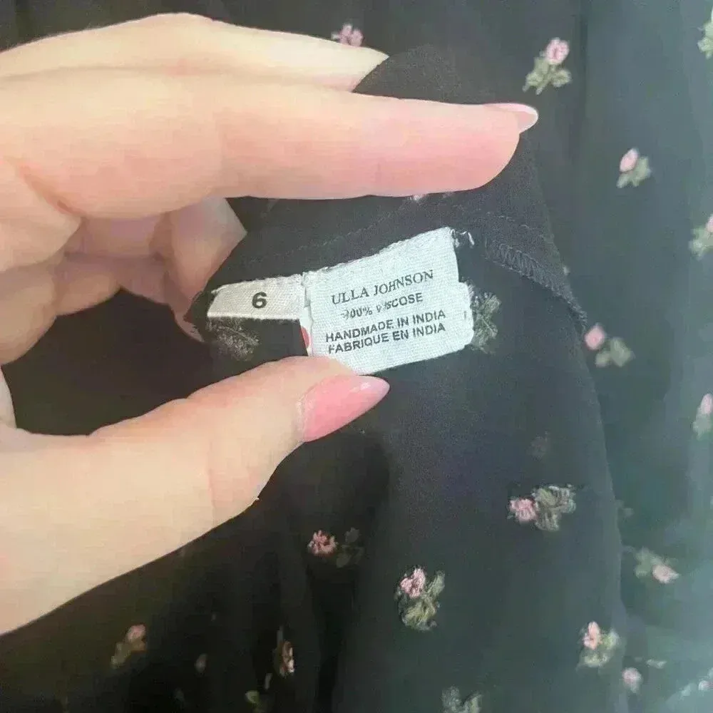 Ulla Johnson Chiffon Long Sleeve Blouse - Image 7