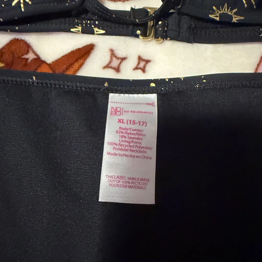 No Boundaries Black Bikini with Gold Celestial Accents - Image 3