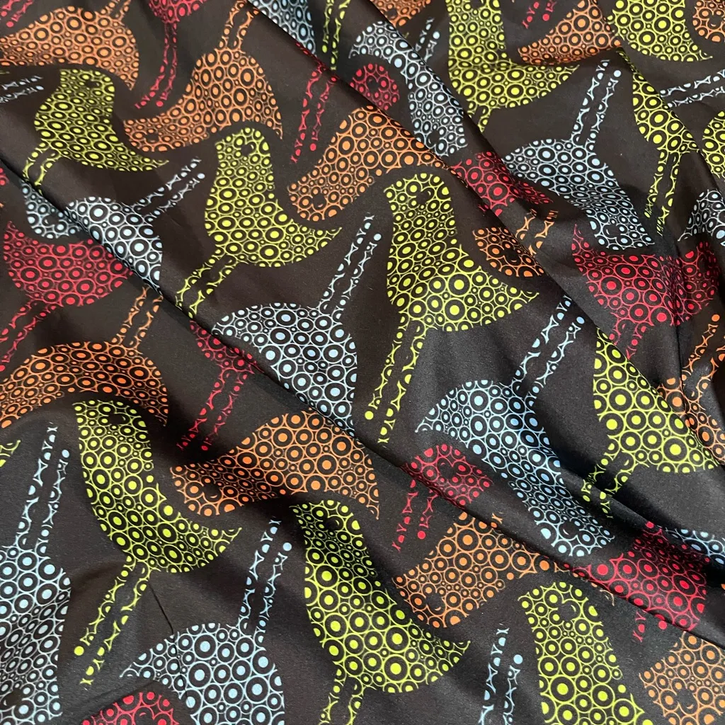 RainCaper Womens Rain Cape Poncho with Hood Reversible Birds Colorful OS Black Size undefined - Image 10