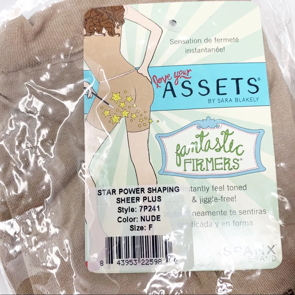 SPANX Assets Star Power Shaping Sheer Plus Nude Size F NWT Tan - Image 2