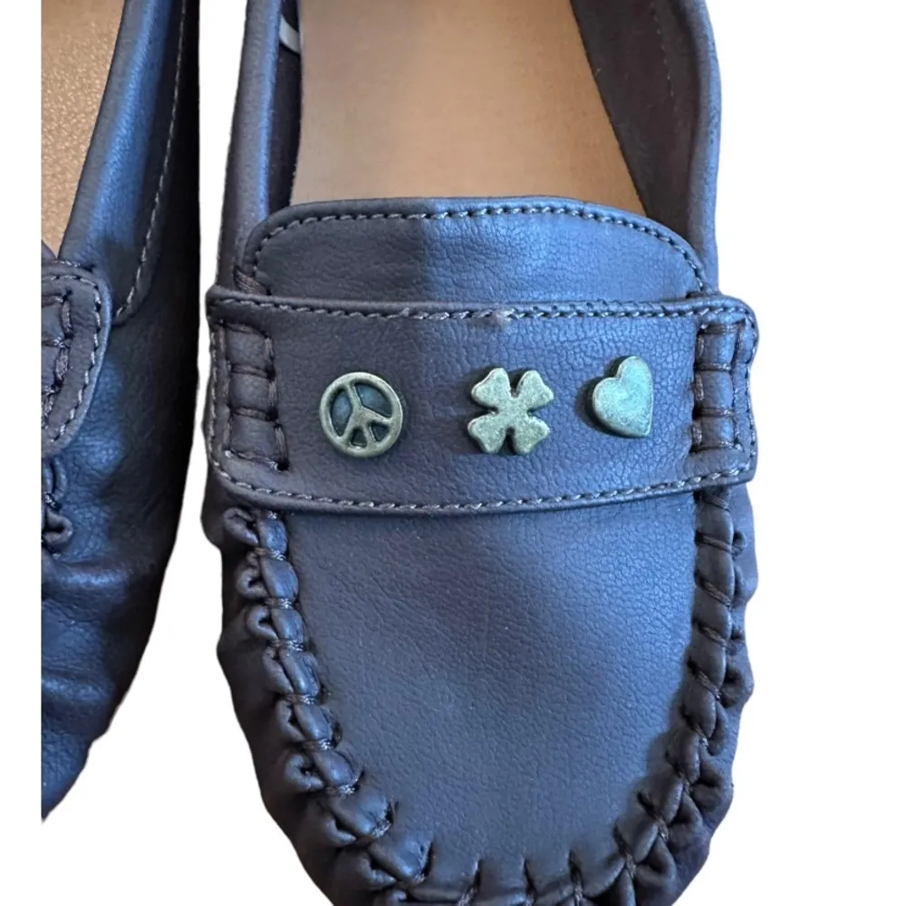 Lucky Brand Brown Peace & Love moccasin loafers - Image 2