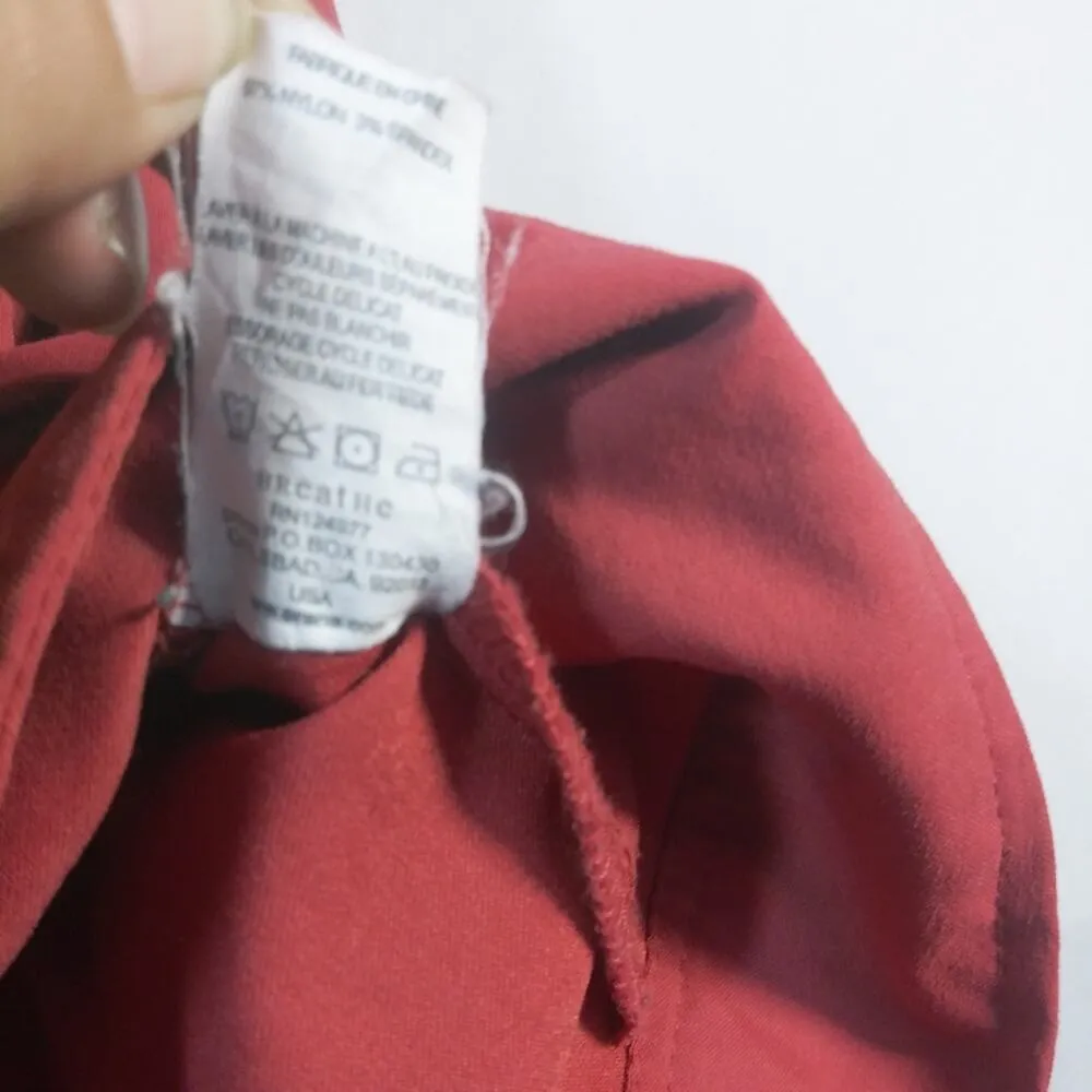 Prana Breathe Rust Red Hooded Utility Jacket Athleisure Outdoor Size Large - Image 7