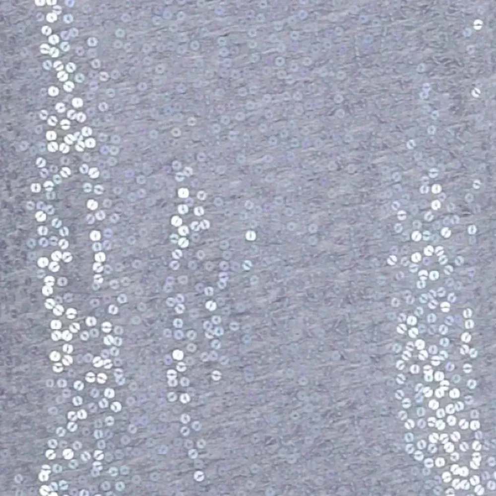 Abercrombie & Fitch Grey Sequin Cotton Blend Sweatshirt Y2K Stretchy Size XL A&F - Image 5