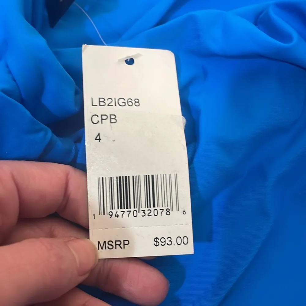 La Blanca Bikini Set Tankini top High Waisted Bottom Capri Blue size 4 NWT - Image 10