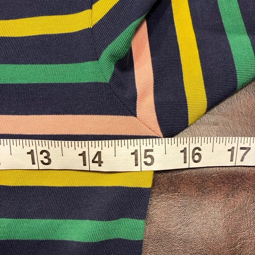 J. Crew Striped Knit Midi Dress Long Sleeve Pink‎ Green Yellow Navy Size 2 New - Image 16