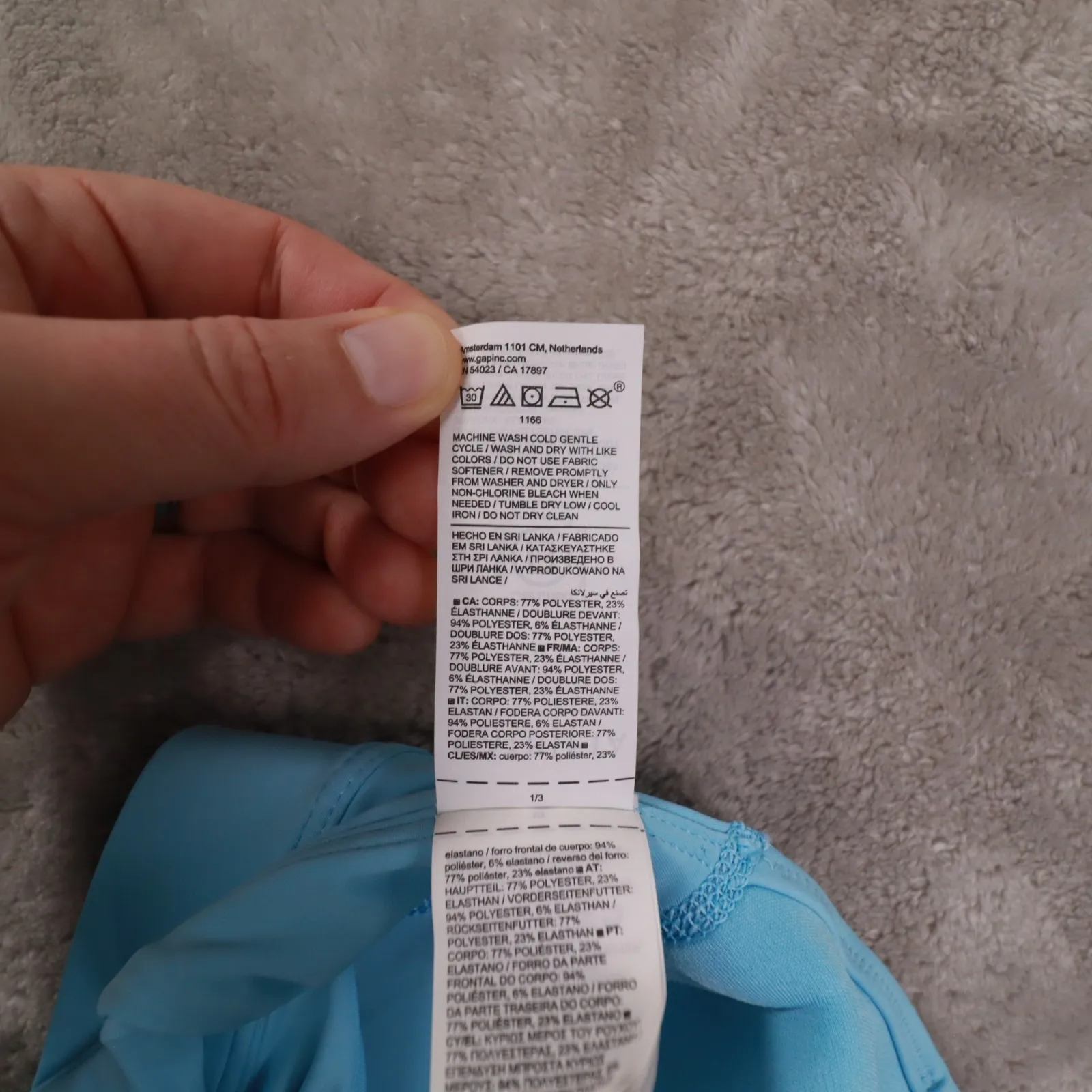 Athleta L Flex Spacer Aqua Blue Sports Bra Women's Medium 413243 Training Gym - Image 7