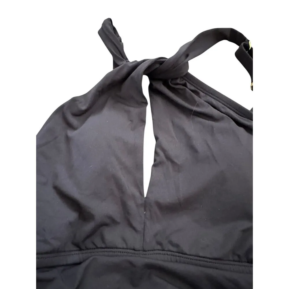 Bleu Rod Beattie Women Urban Goddess High Neck One-Piece Swimsuit Black Size 4 - Image 5