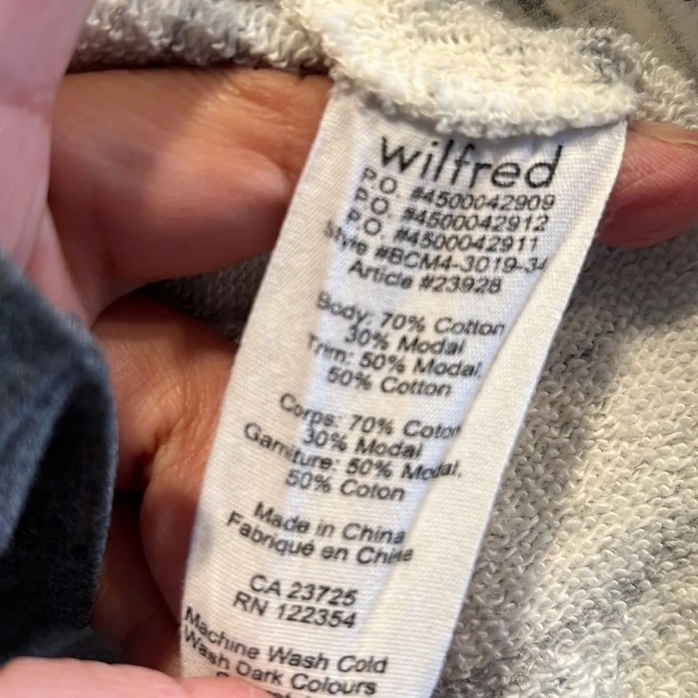 Wilfred Diderot Sweater open cardigan space dye cream xxs oversized ribbed cuffs - Image 6