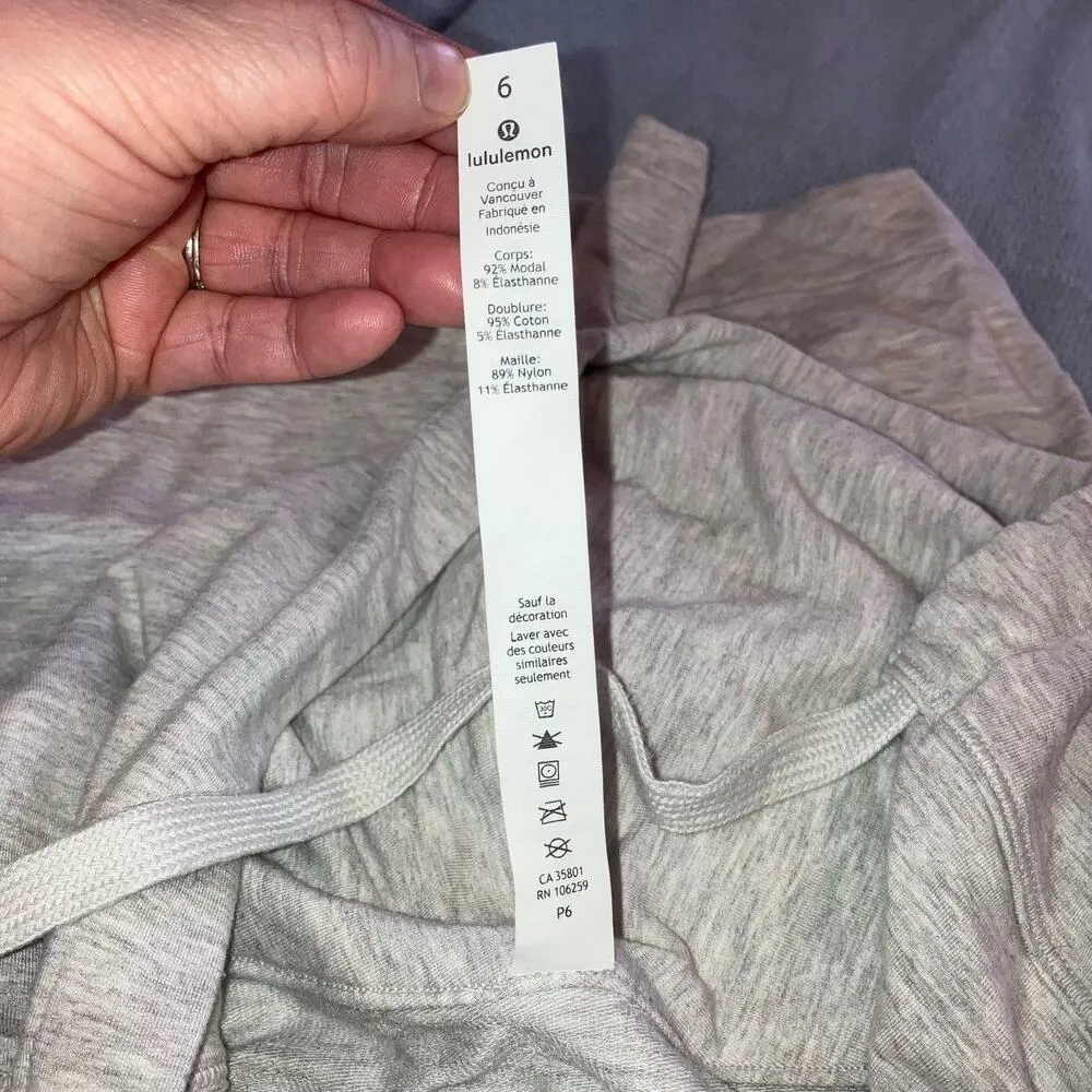 Lululemon Easy Wrap Coast Ultra Light Heathered Core Grey Cocoon Jacket-sz 6 - Image 9