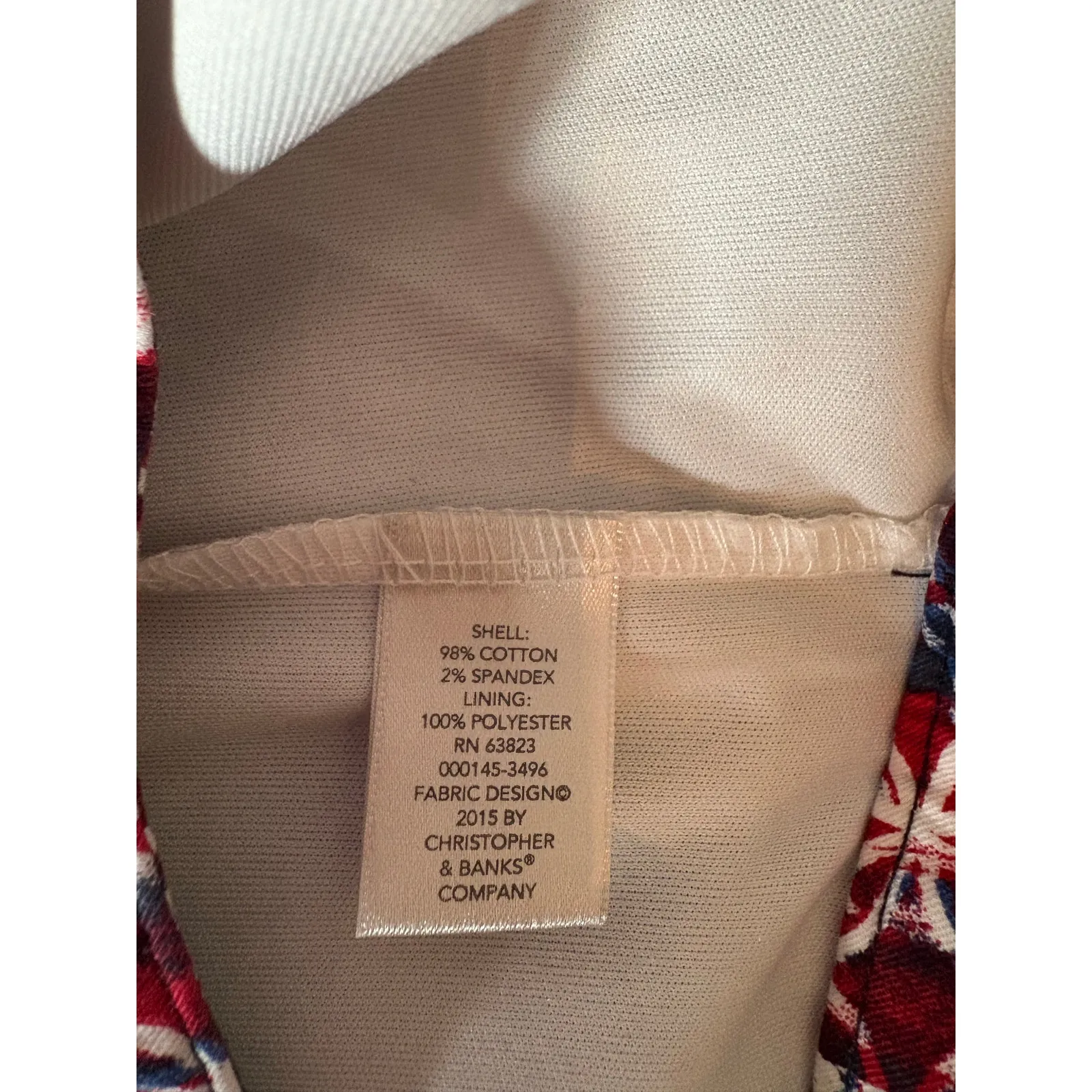 Christopher and Banks skort size 6 RWB print - Image 10