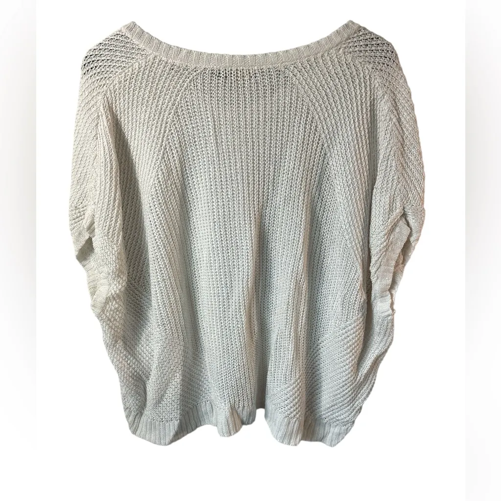 Polo Ralph Lauren 💯 Linen white cap sleeve sweater in size XL. Nautical Preppy - Image 2