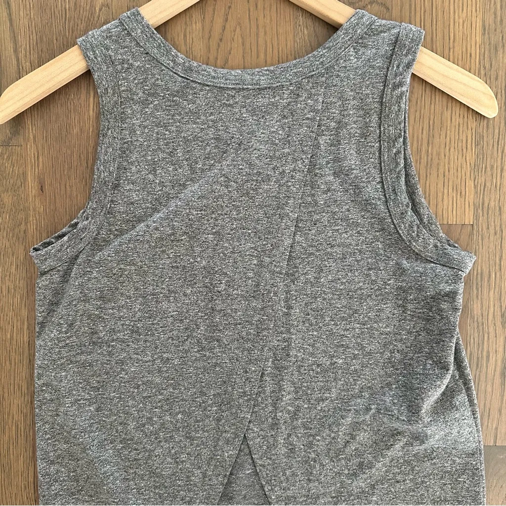 Current/Elliott Women's The Cross Back Muscle Sleeveless Tee Heather Grey XS / 0 - Image 7