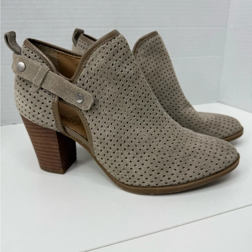 Franco Sarto Perforated Taupe Ankle Booties size 6.5 - Image 2