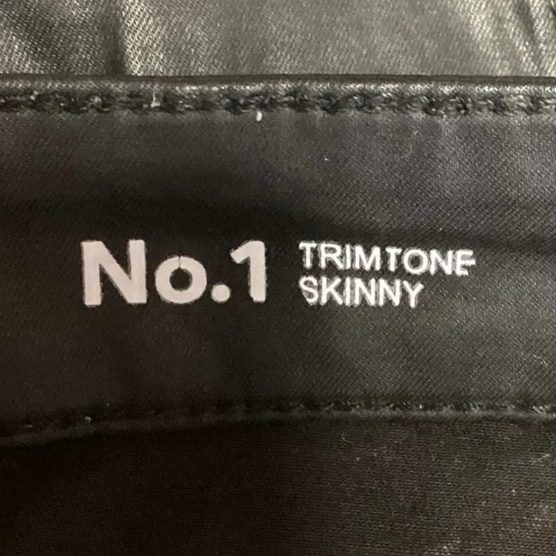 DL1961 x Jessica Alba Black No. 1 Trimtone Skinny Leg Coated Jeans Pants Sz 30 - Image 5