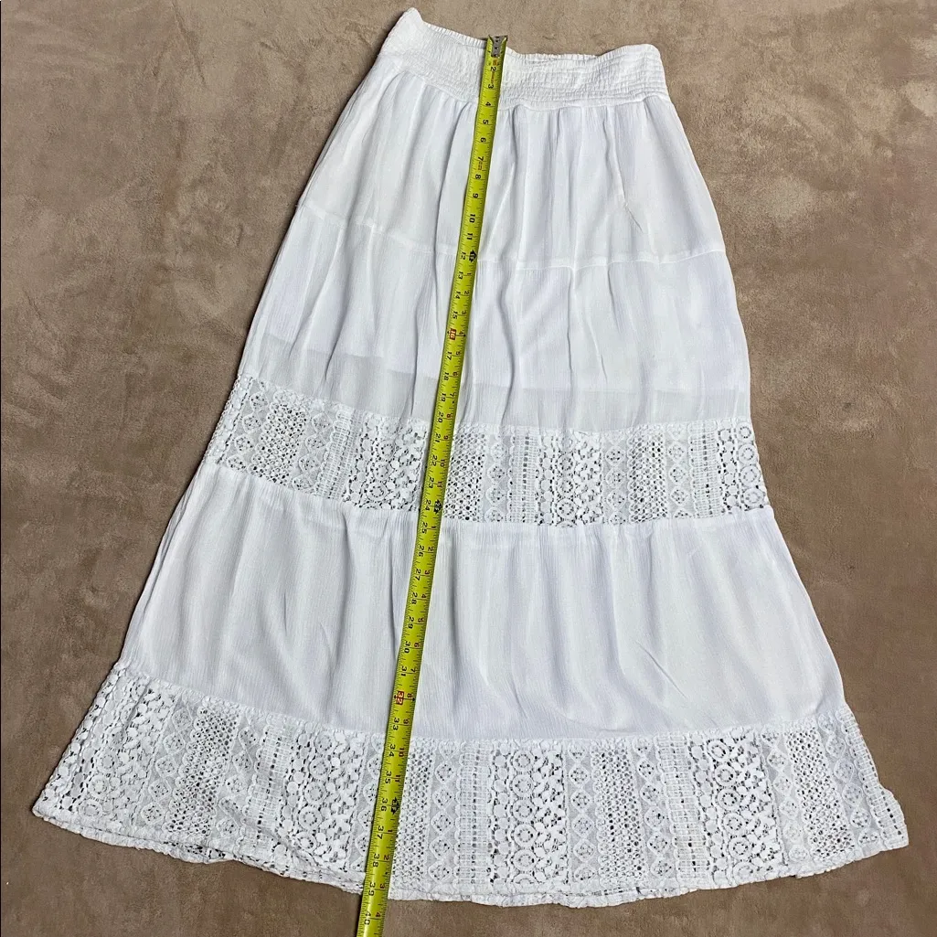 JOE B By Joe Benbasset Elegant White Lace Maxi Skirt Women’s L / Read Descriptio - Image 2