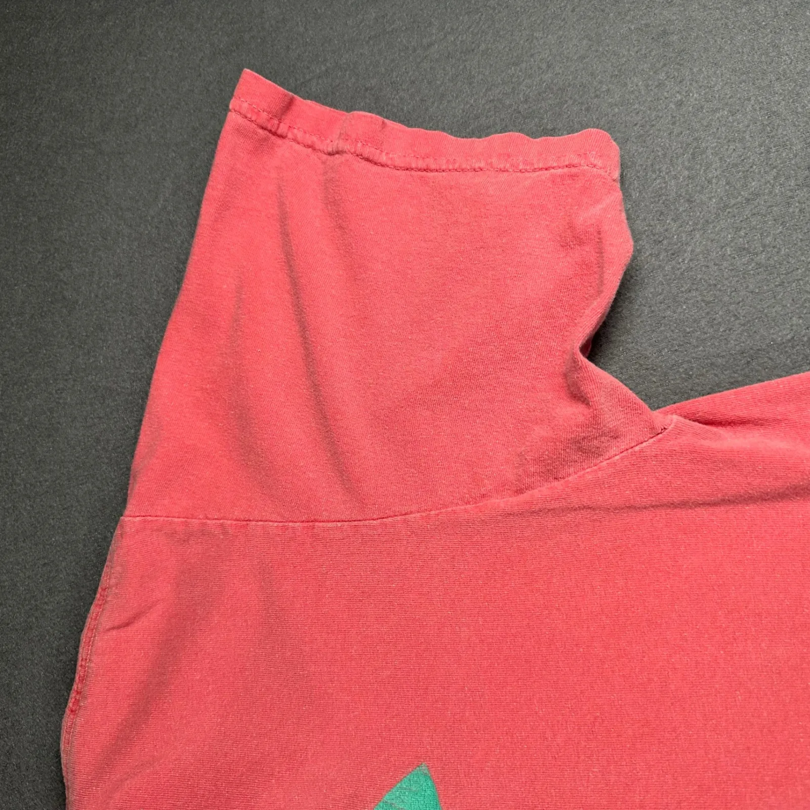 Orange Beach Graphic T-Shirt Large Coral Pink Cotton Crew Neck Casual Summer Top - Image 5