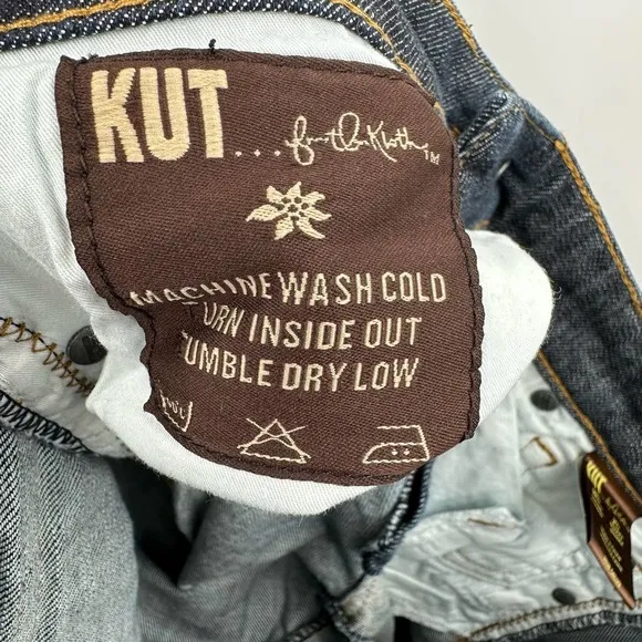 Kut from the Kloth size 4‎ blue jeans boot cut button tab back pockets - Image 8