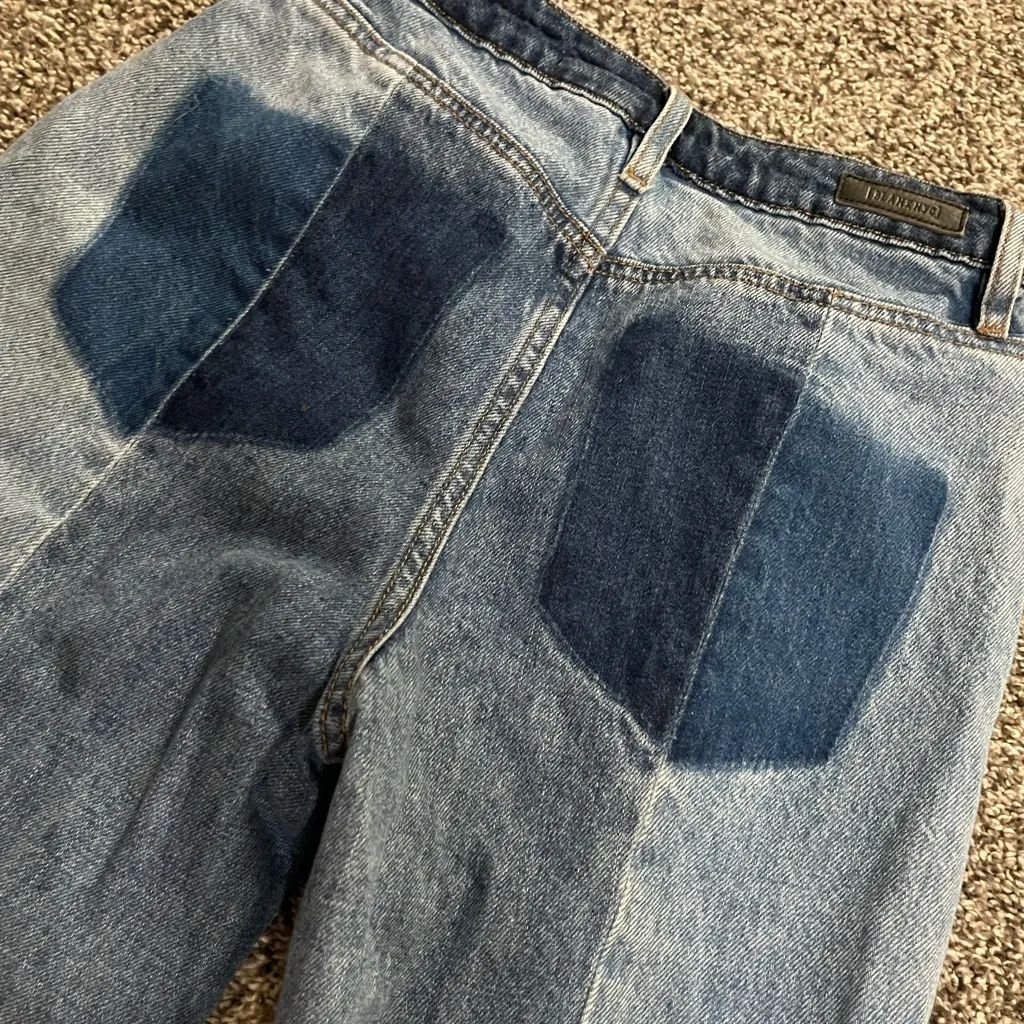 Blank NYC The Baxer blue Fray Hem Barrel Leg Jeans with back pockets removed 25 - Image 6