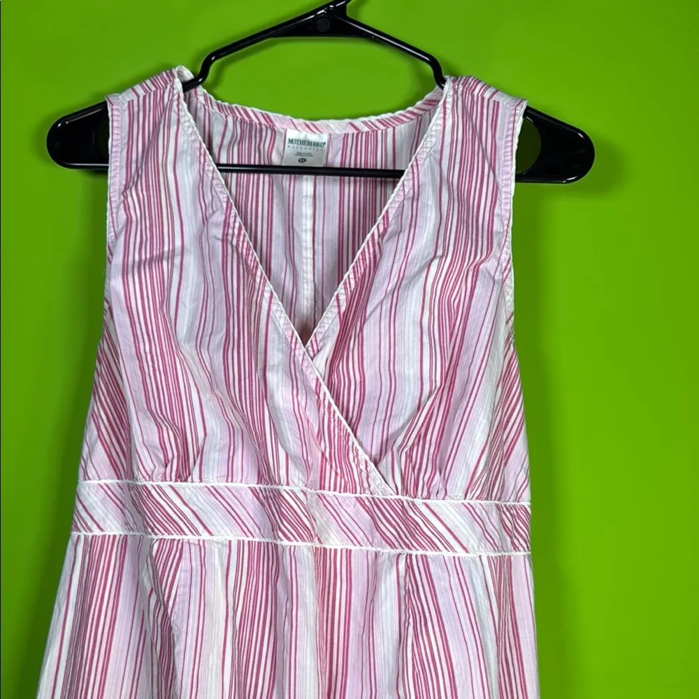Vintage Motherhood Pink Sleeveless V-Neck Sundress - Image 3