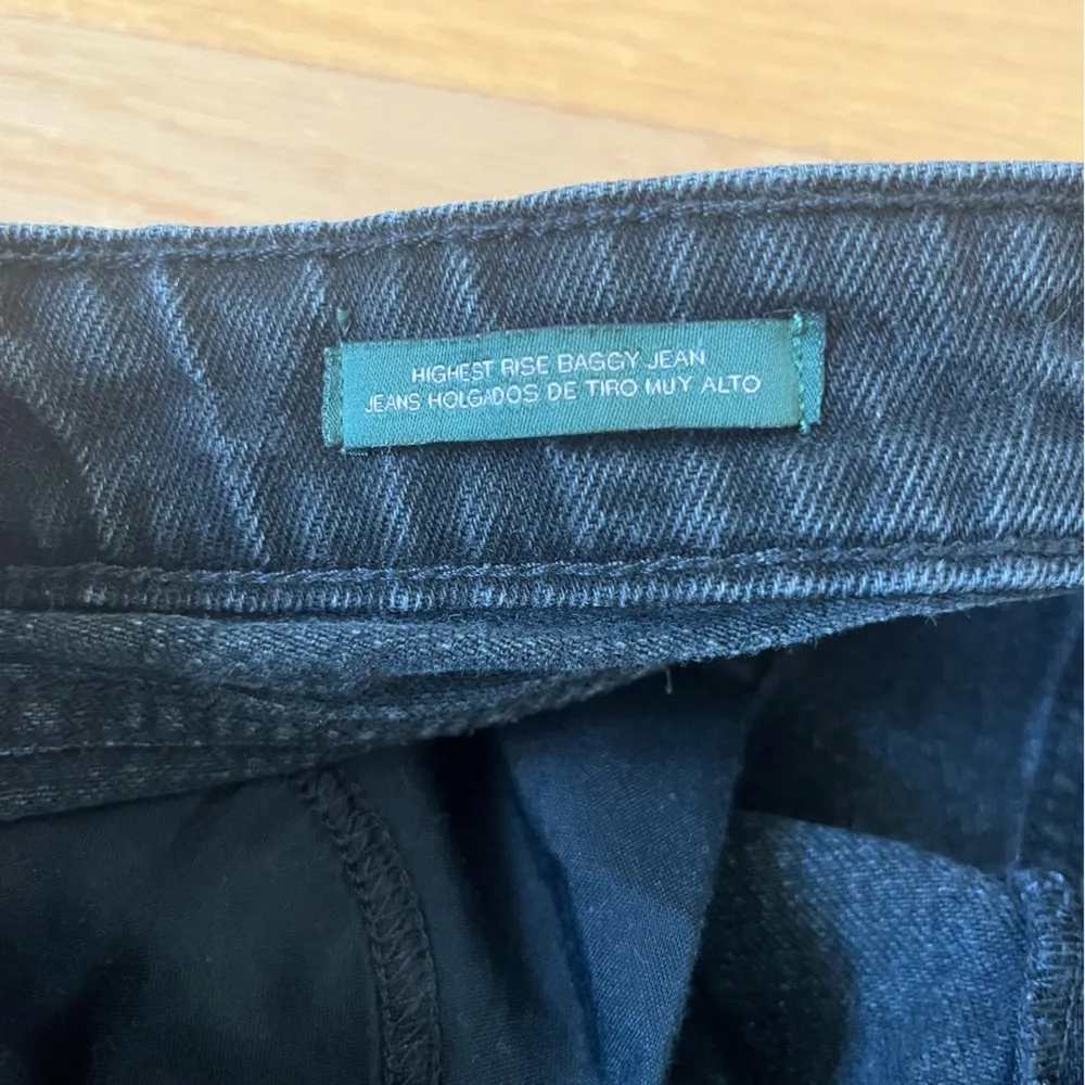 Wild Fable Black Distressed Baggy High Rise Jean Womens Size 4/27 - Image 7