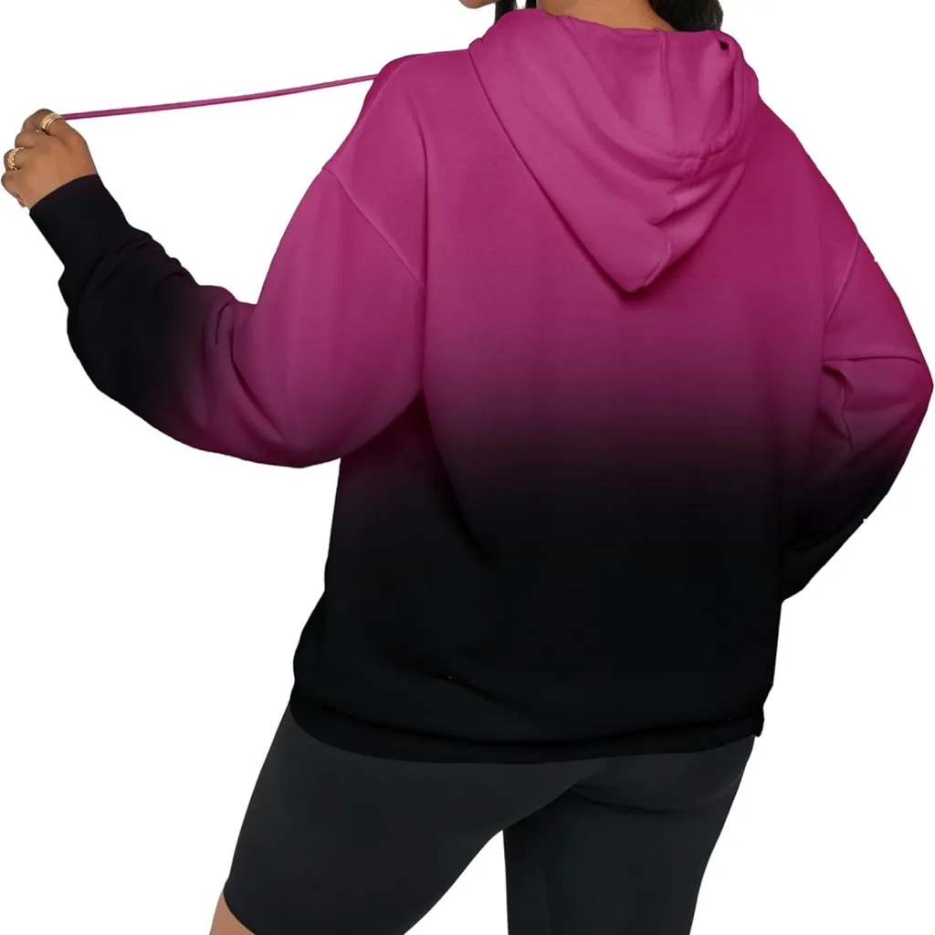 NWT Black & Purple Color Block Hoodie - Image 2