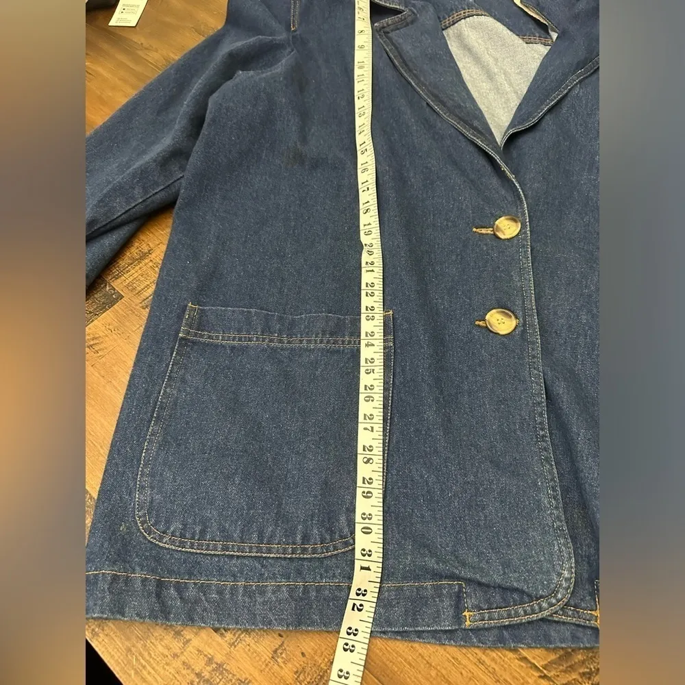 Vintage Gitano Women’s Denim Button Jacket Oversized Size 20W‎ Blue - Image 8