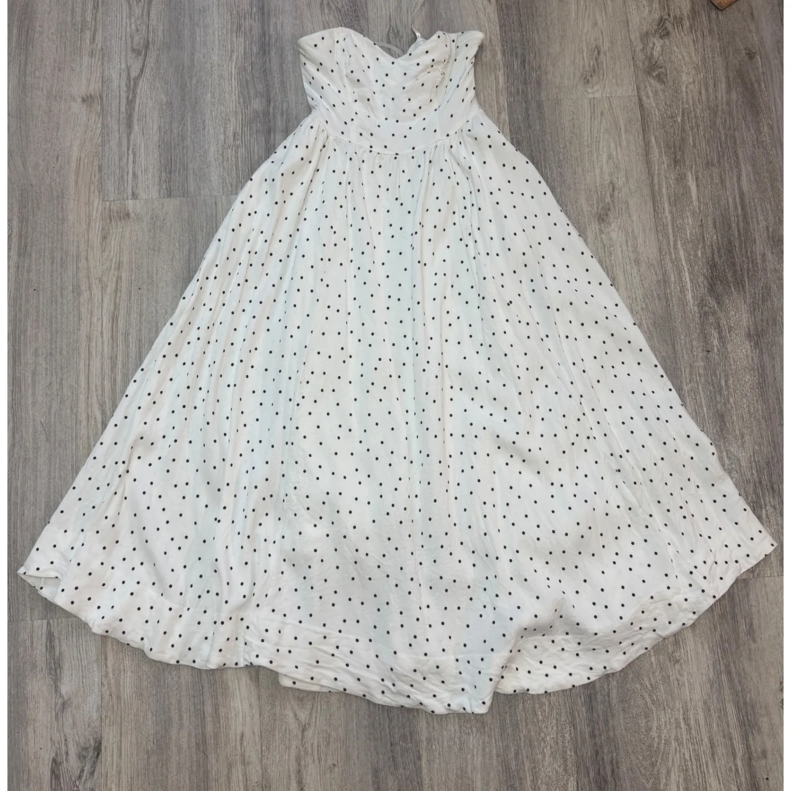 Free People Women's Size 4 Bella Donna Polka Dot Midi Dress‎ - Image 2