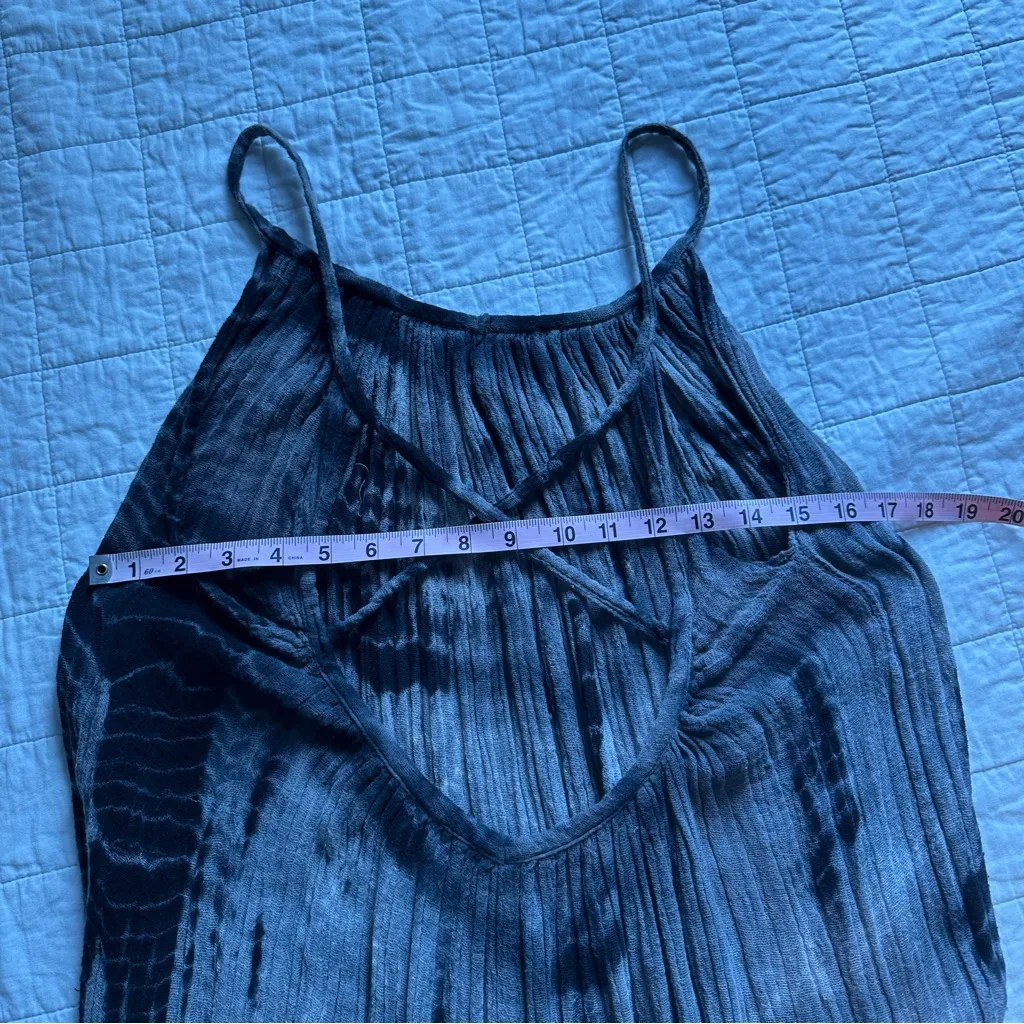Jens Pirate Booty Tinkerbell Cami Maxi Dress Black Tie Dye Small - Image 5