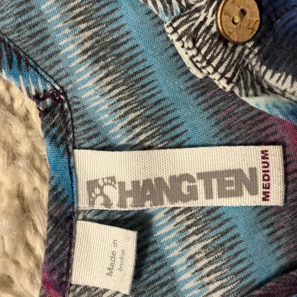 Hang Ten Striped Blue and Purple Women's Crop Top Size M - Image 5