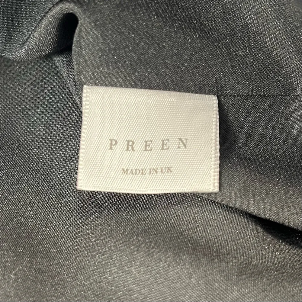 Black Plunge Neck Stretch Ted Satin Flo Dress Medium - Image 14