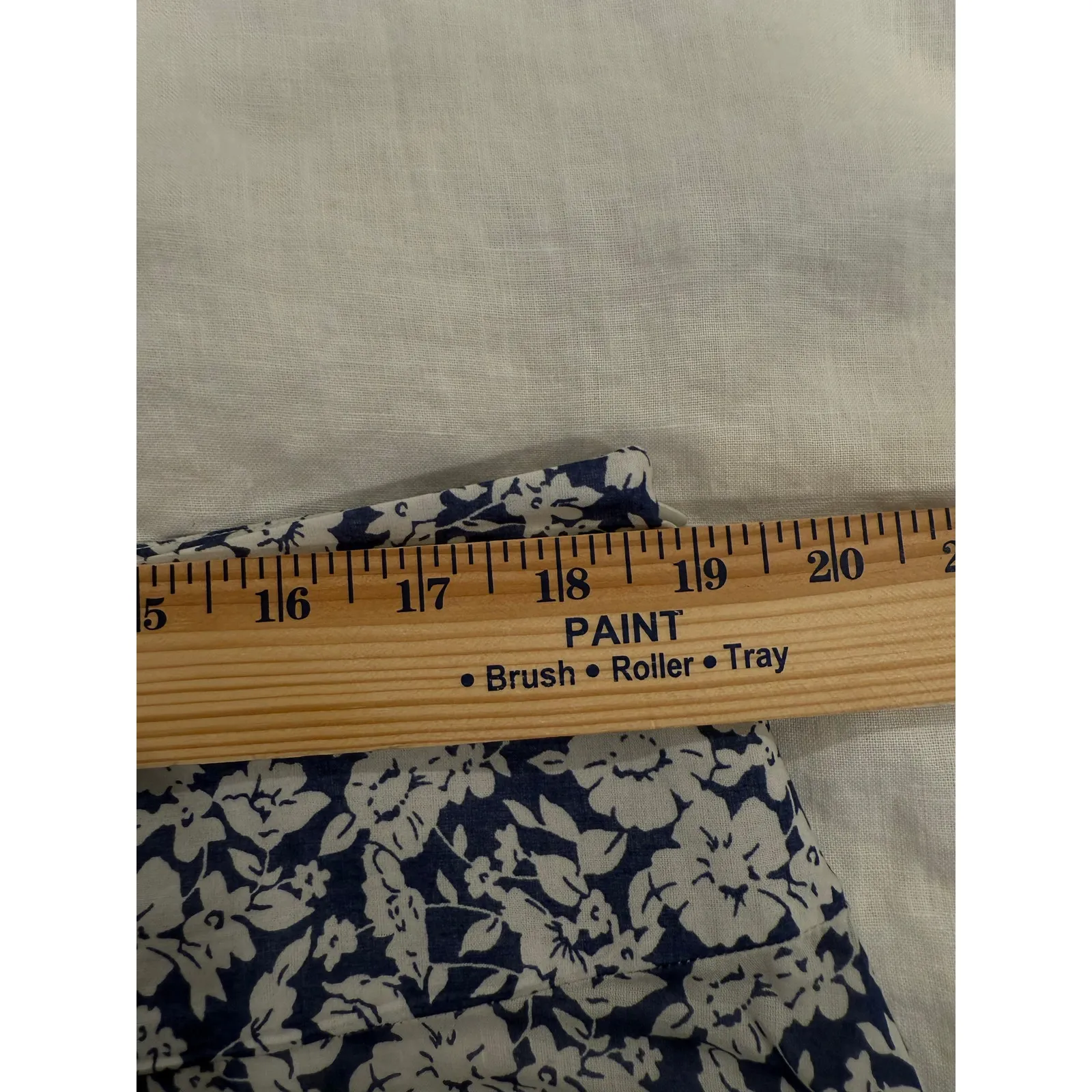 American Living Midi Skirt Floral Ruffle Hem Blue White Women's Plus Size 14 - Image 6