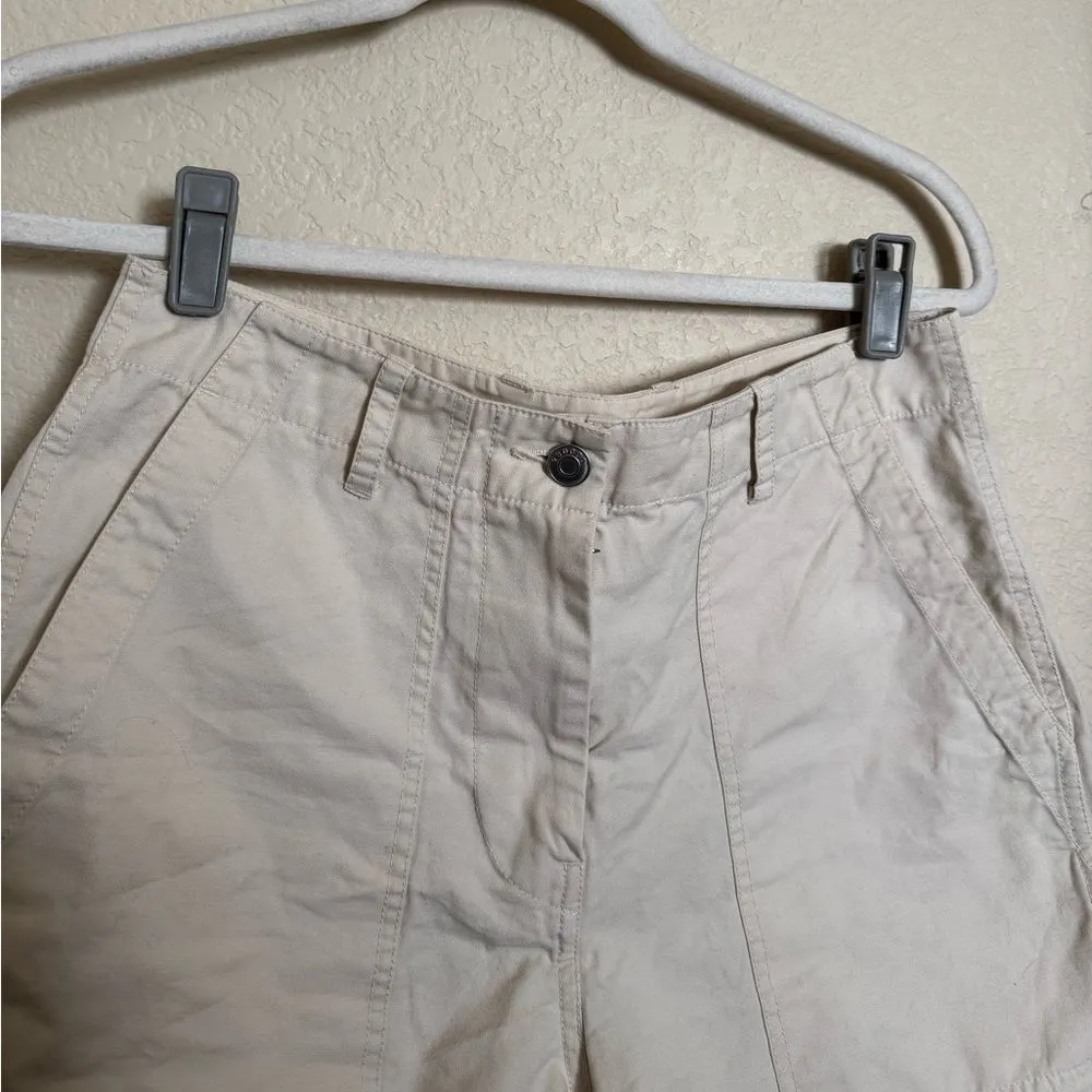 Arket High Waist Twill Cargo Shorts Cream Size‎ 38 6US Size 28 - Image 3