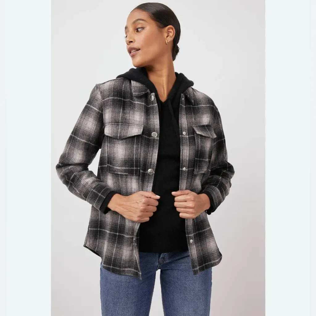 Rails Turner Jacket / Shacket in Ash Pearl Plaid S - Image 3