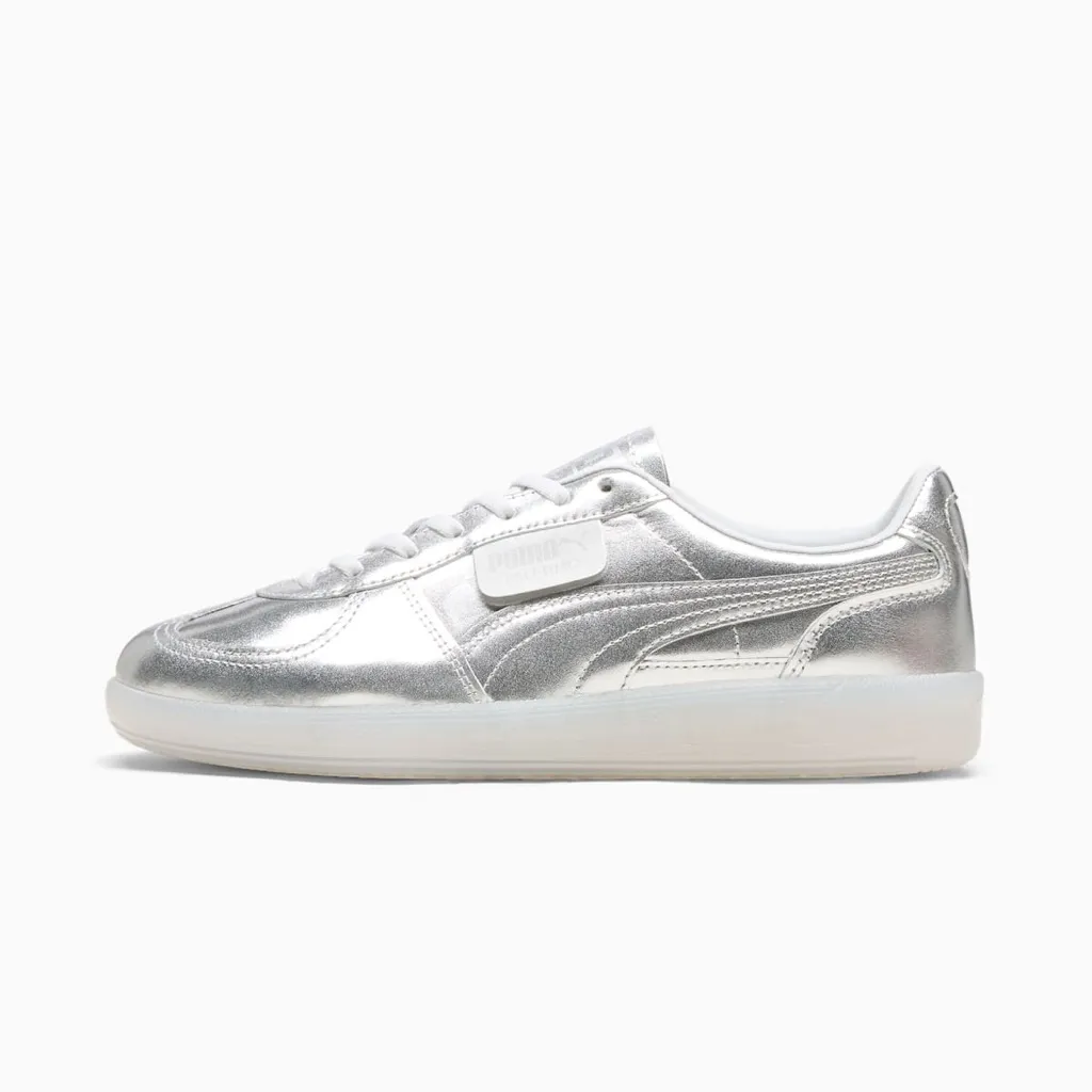 WOMENS PUMA PALERMO CHROME Silver Sneakers Size 8.5 - Image 10