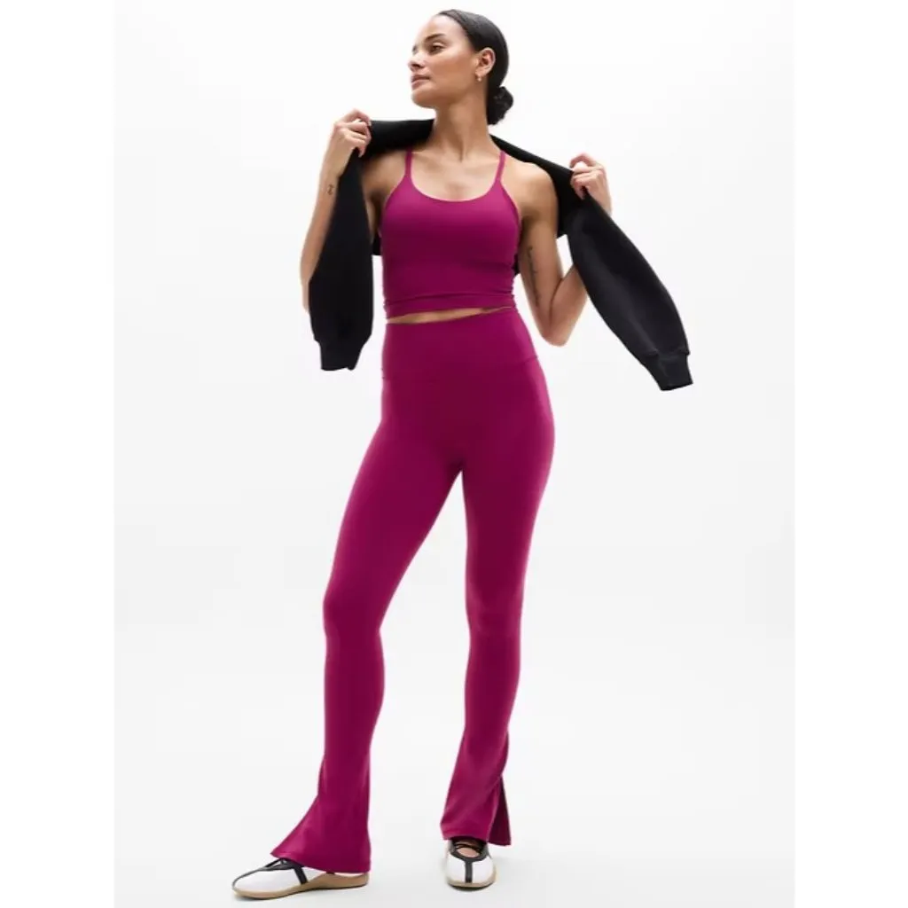 Athleta XS Tall Elation Ultra High Rise Split Slim Flare Pant  Wildberry - Image 5
